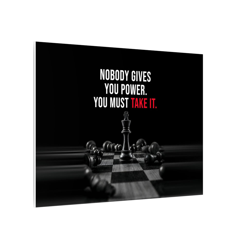 Nobody Gives You Power - Chess Wall Art | Canvas (Landscape)