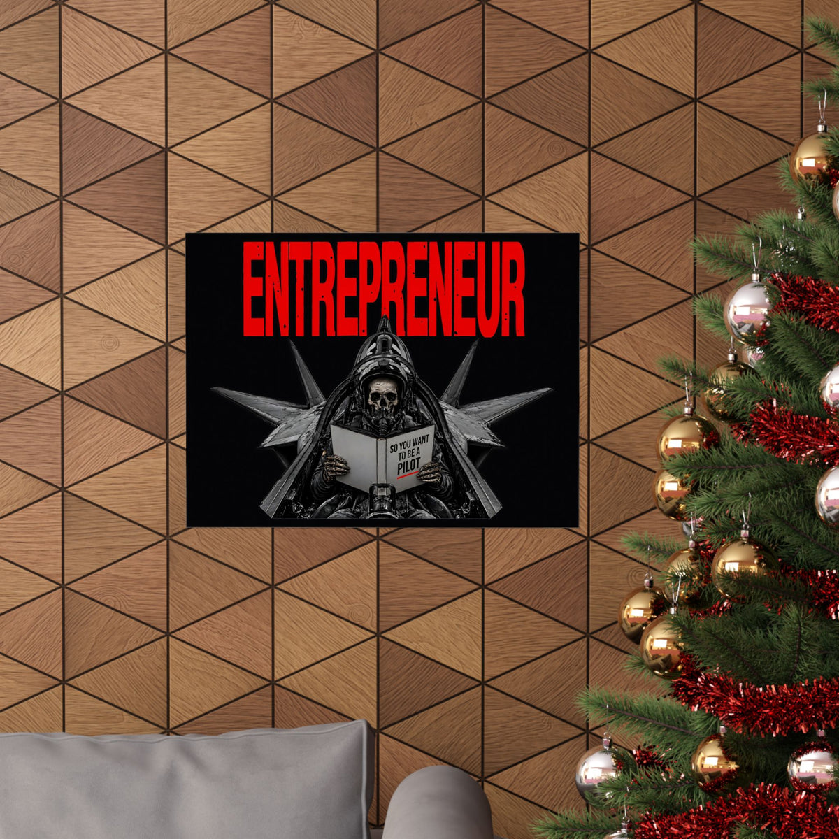 Entrepreneur - Skeleton Wall Art | Matte Poster (Landscape)