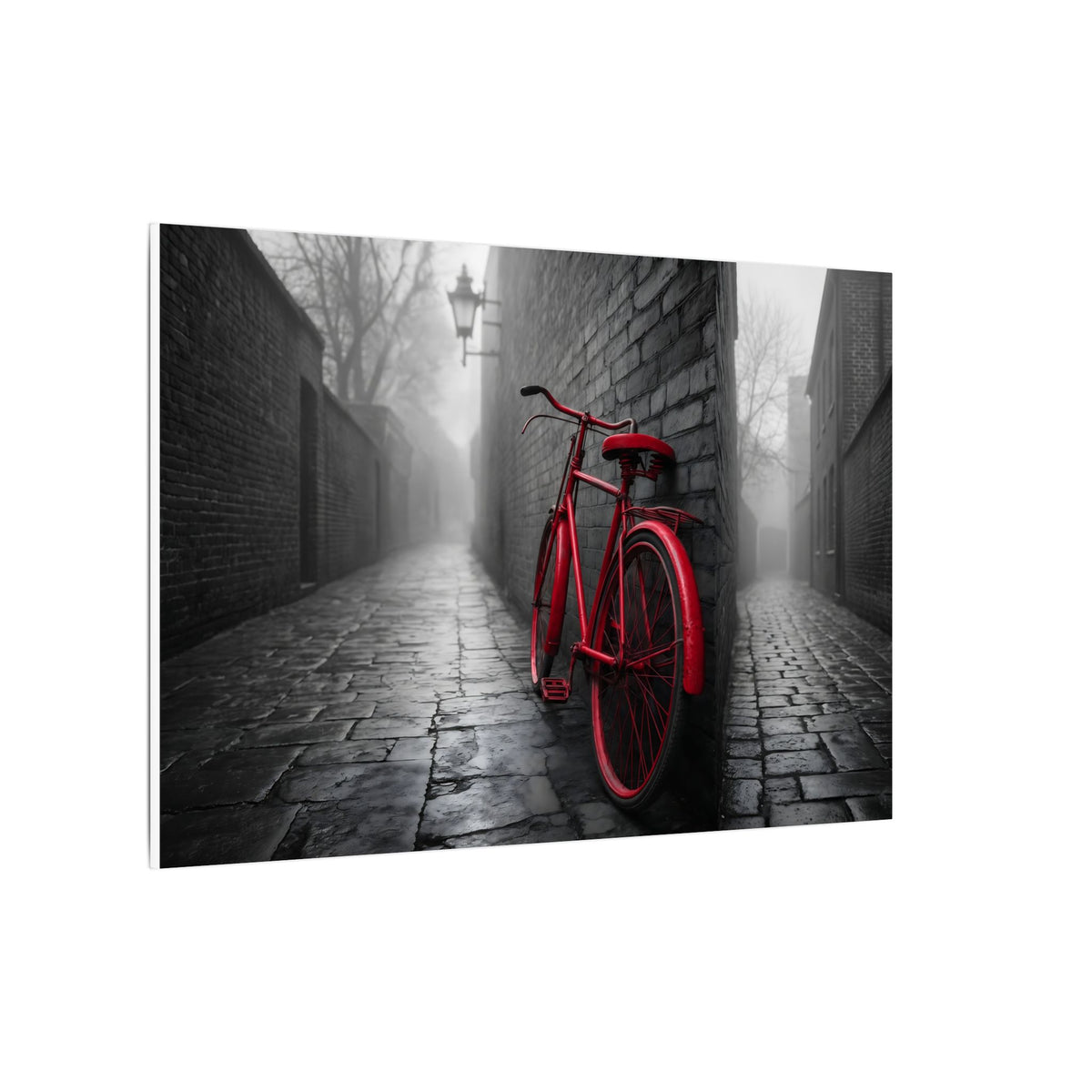 The Red Bicycle - Unique Office Wall Decor | Canvas (Landscape)