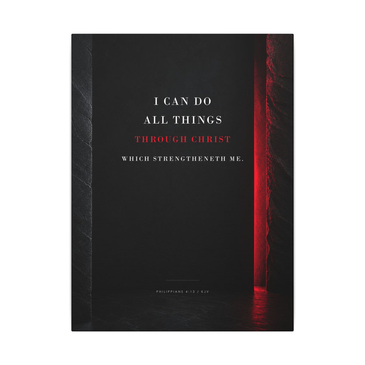 All Things Through Christ - Philippians 4:13 Scripture Wall Art | Canvas