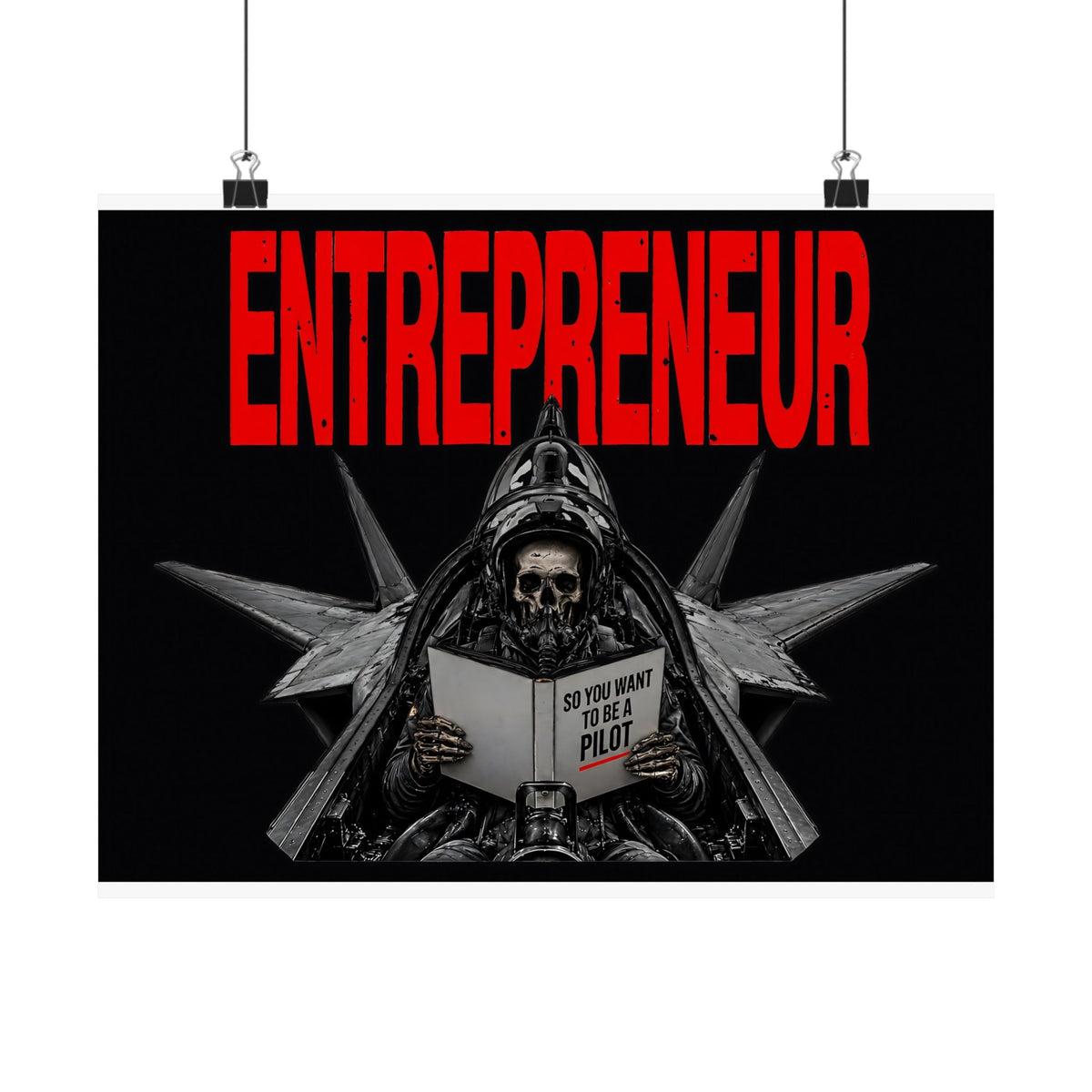 Entrepreneur - Skeleton Wall Art | Matte Poster (Landscape)