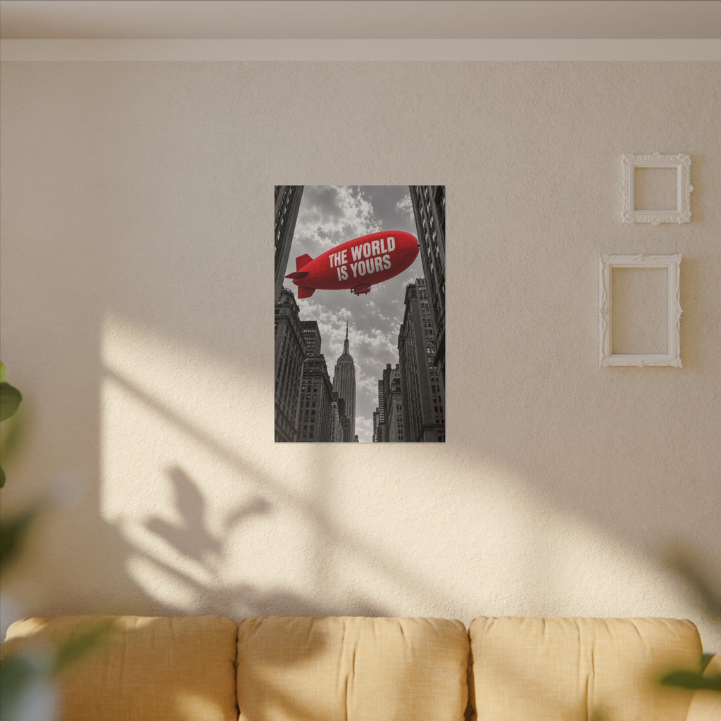 The World Is Yours Blimp - Office Wall Art | Canvas
