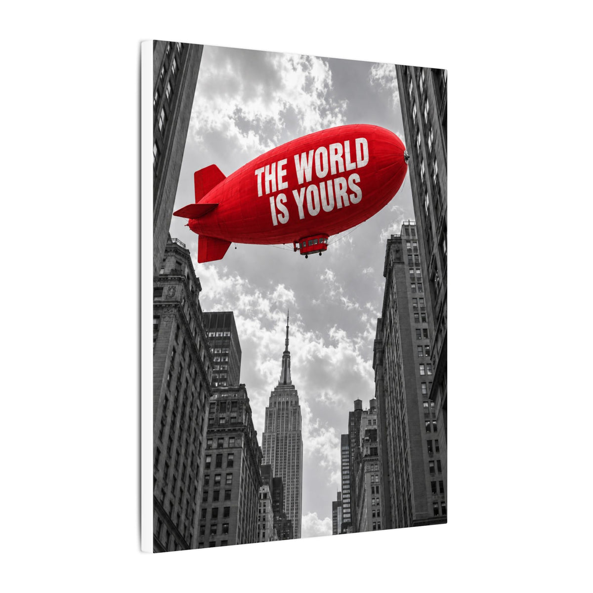 The World Is Yours Blimp - Office Wall Art | Canvas