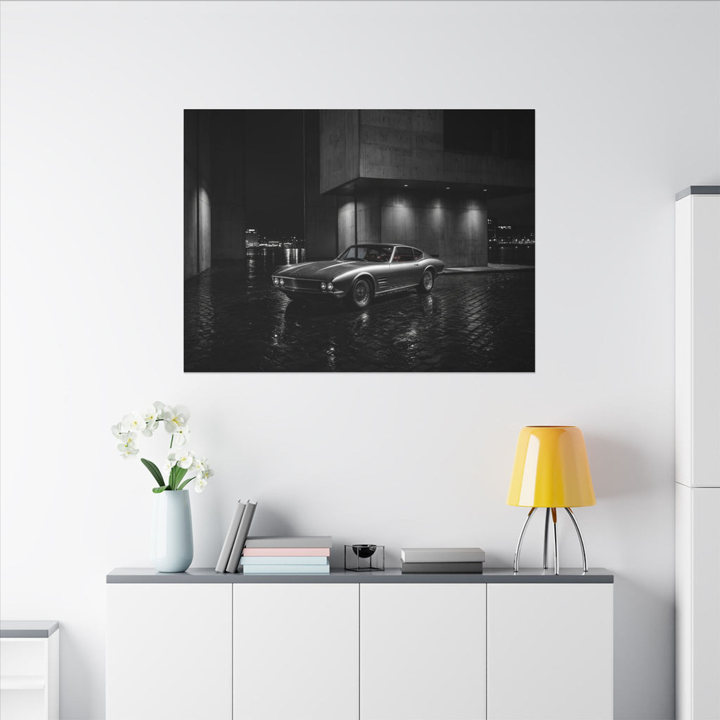 Midnight Grand Tourer - Vintage Car Wall Art | Canvas (Landscape)