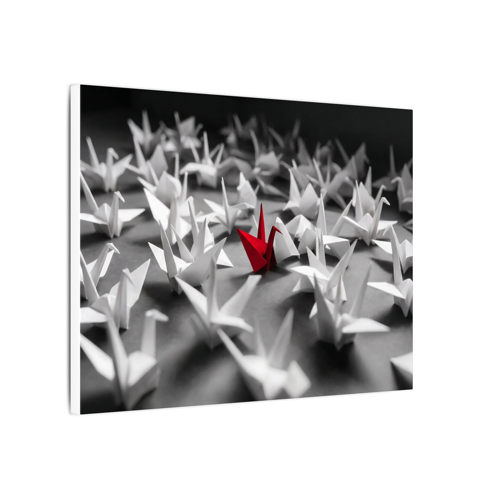 The Red Crane - Unique Wall Art For Office | Canvas (Landscape)