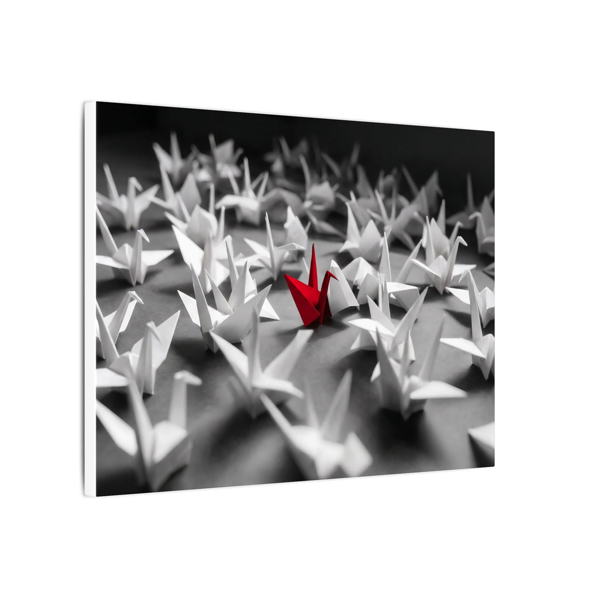 The Red Crane - Unique Wall Art For Office | Canvas (Landscape)