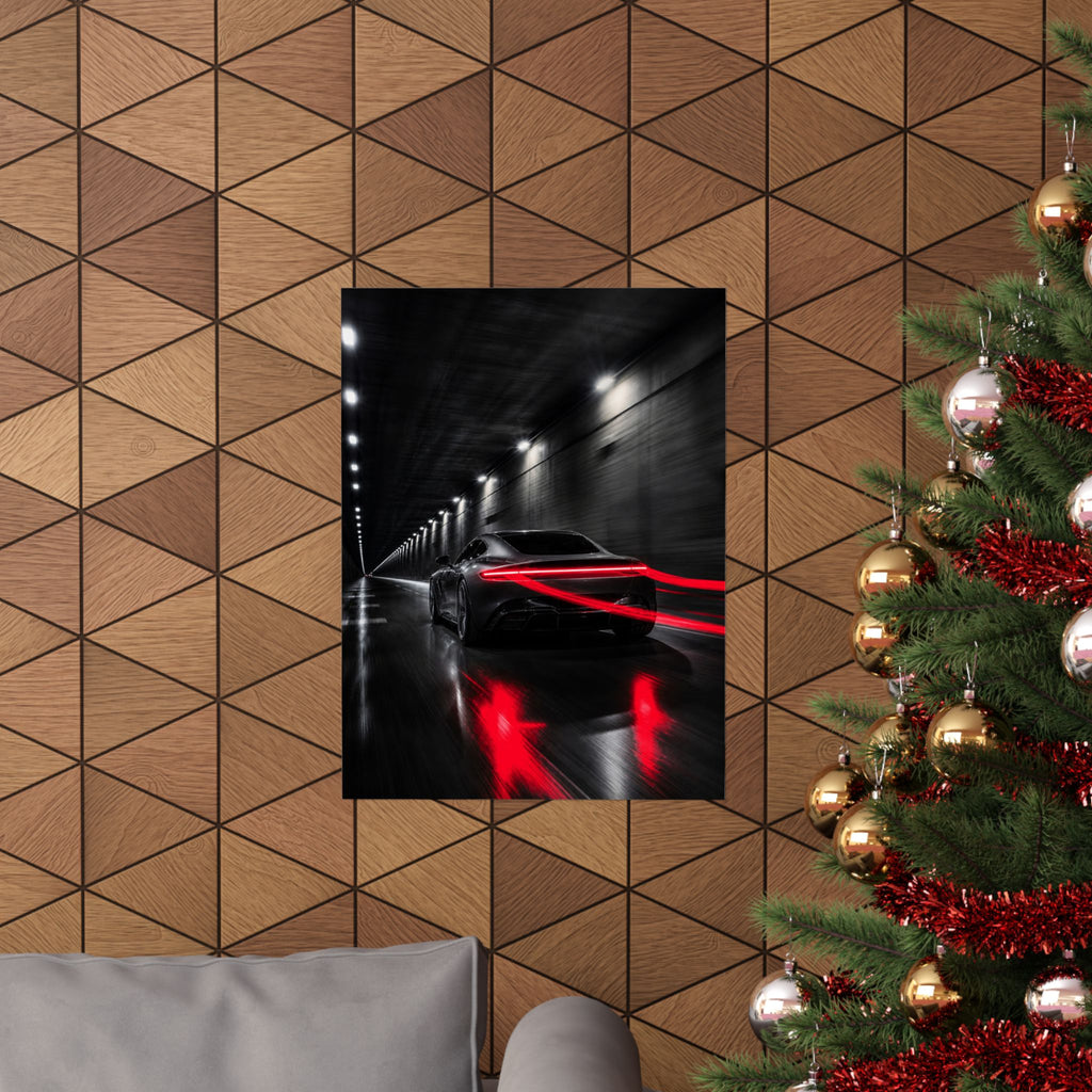 Redline Tunnel - Racing Wall Art | Matte Poster