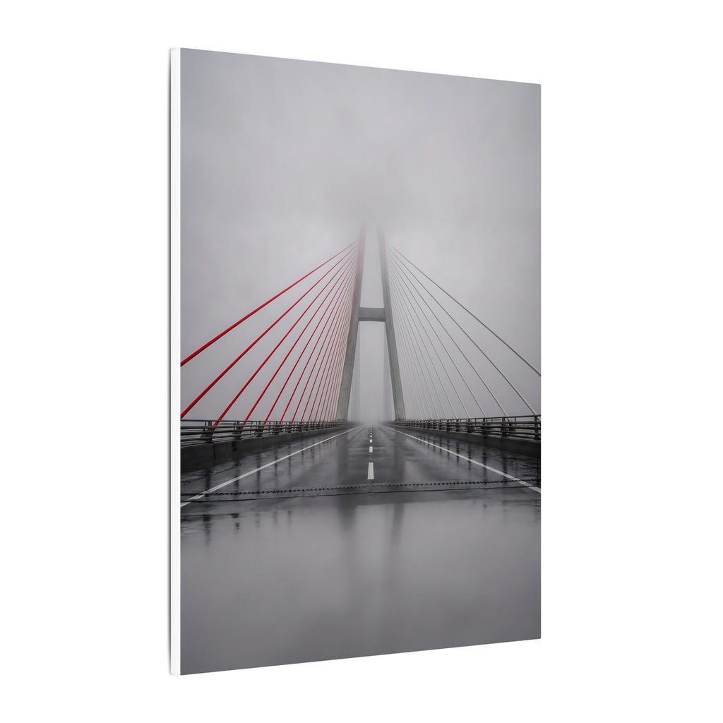 Span in Fog - Red Wall Decor | Canvas
