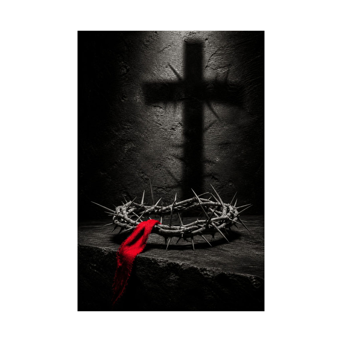 Crown and Shadow - Crown of Thorns Wall Art | Matte Poster