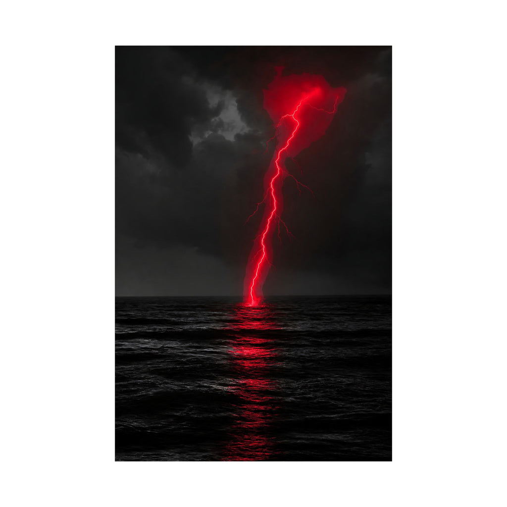 Red Strike - Red And Black Art | Matte Poster