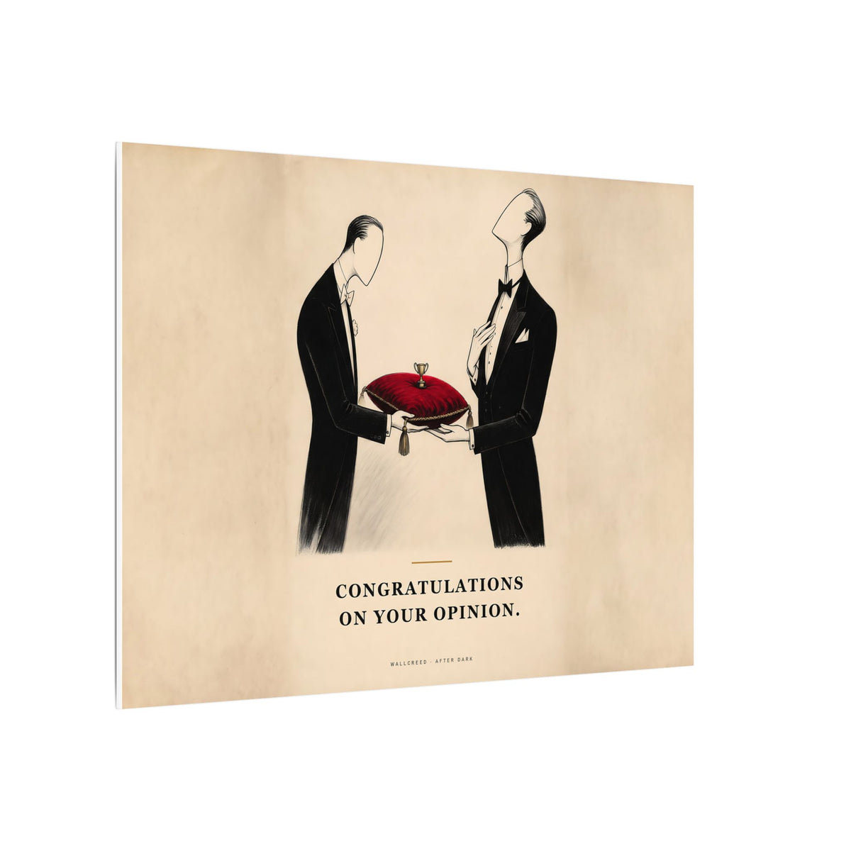 Congratulations on Your Opinion - Funny Wall Art | Canvas (Landscape)