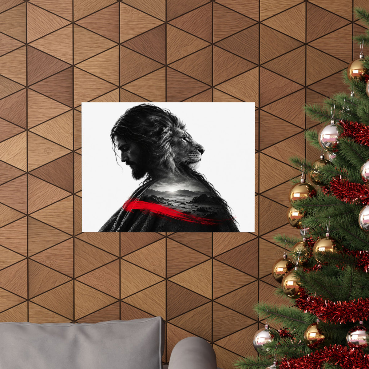 Lion of Judah - Christian Wall Art | Matte Poster (Landscape)