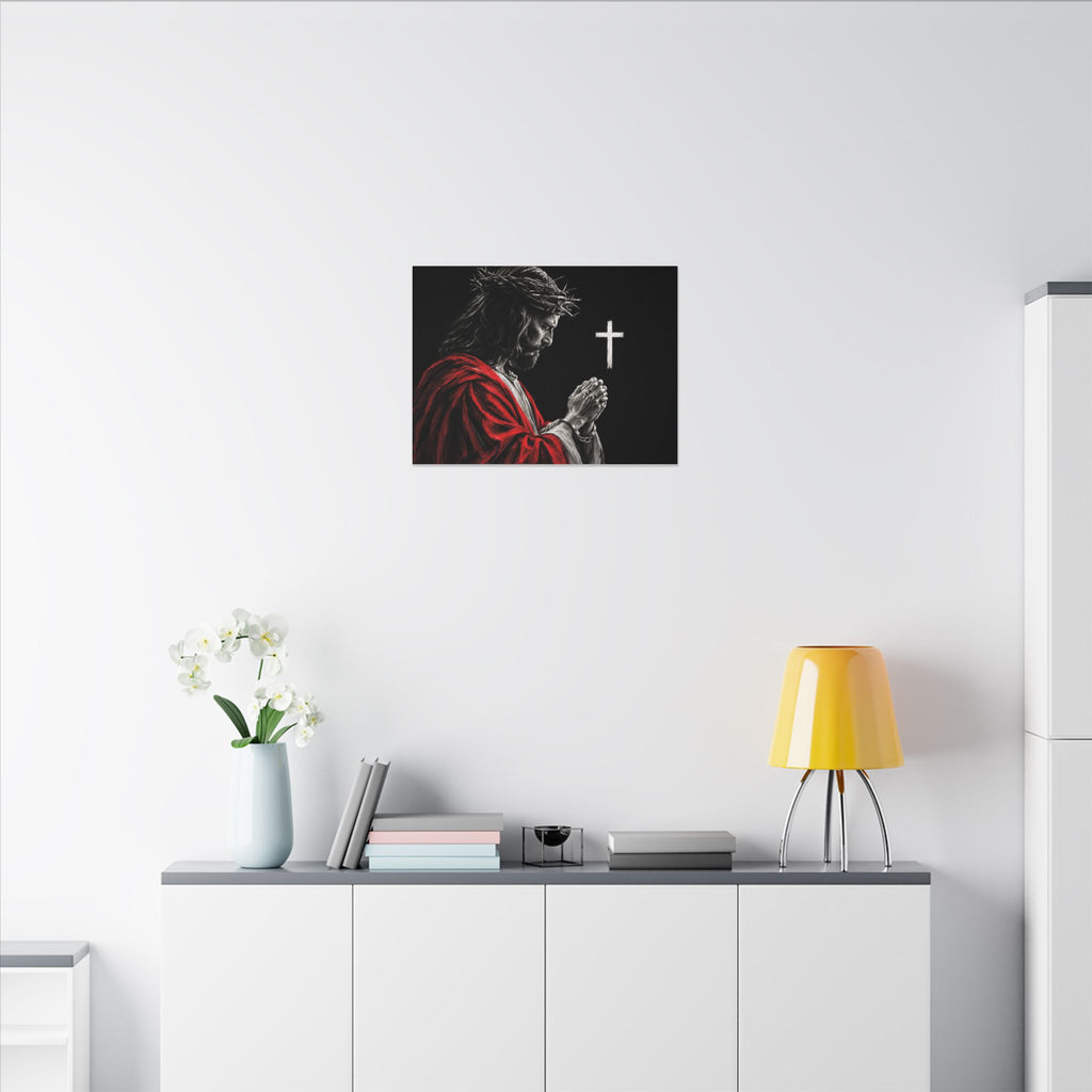 Praying Jesus - Christian Wall Art | Canvas (Landscape)