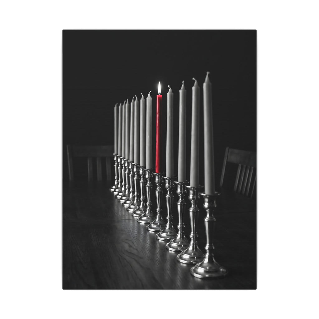 One Candle Lit - Dining Room Wall Art | Canvas