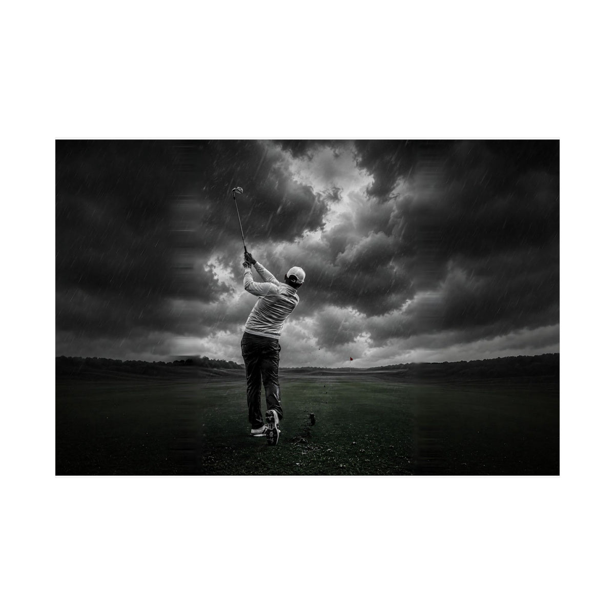 Storm Round - Golf Wall Art | Matte Poster (Landscape)