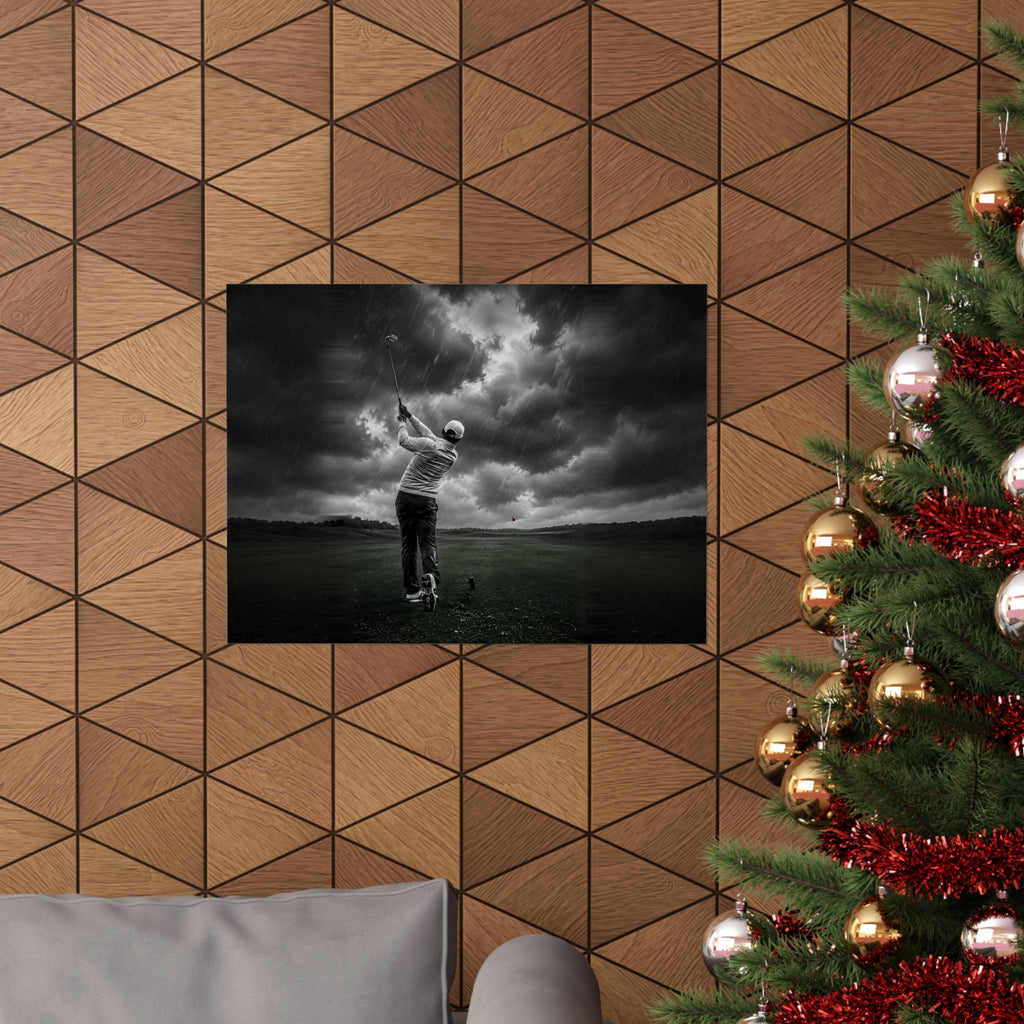 Storm Round - Golf Wall Art | Matte Poster (Landscape)