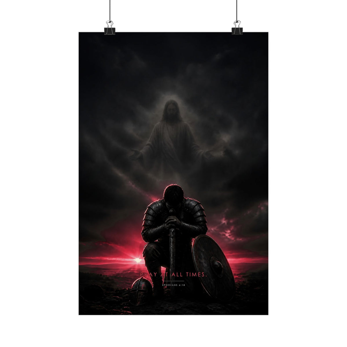 Pray, Then Stand - Armor of God Wall Art | Matte Poster