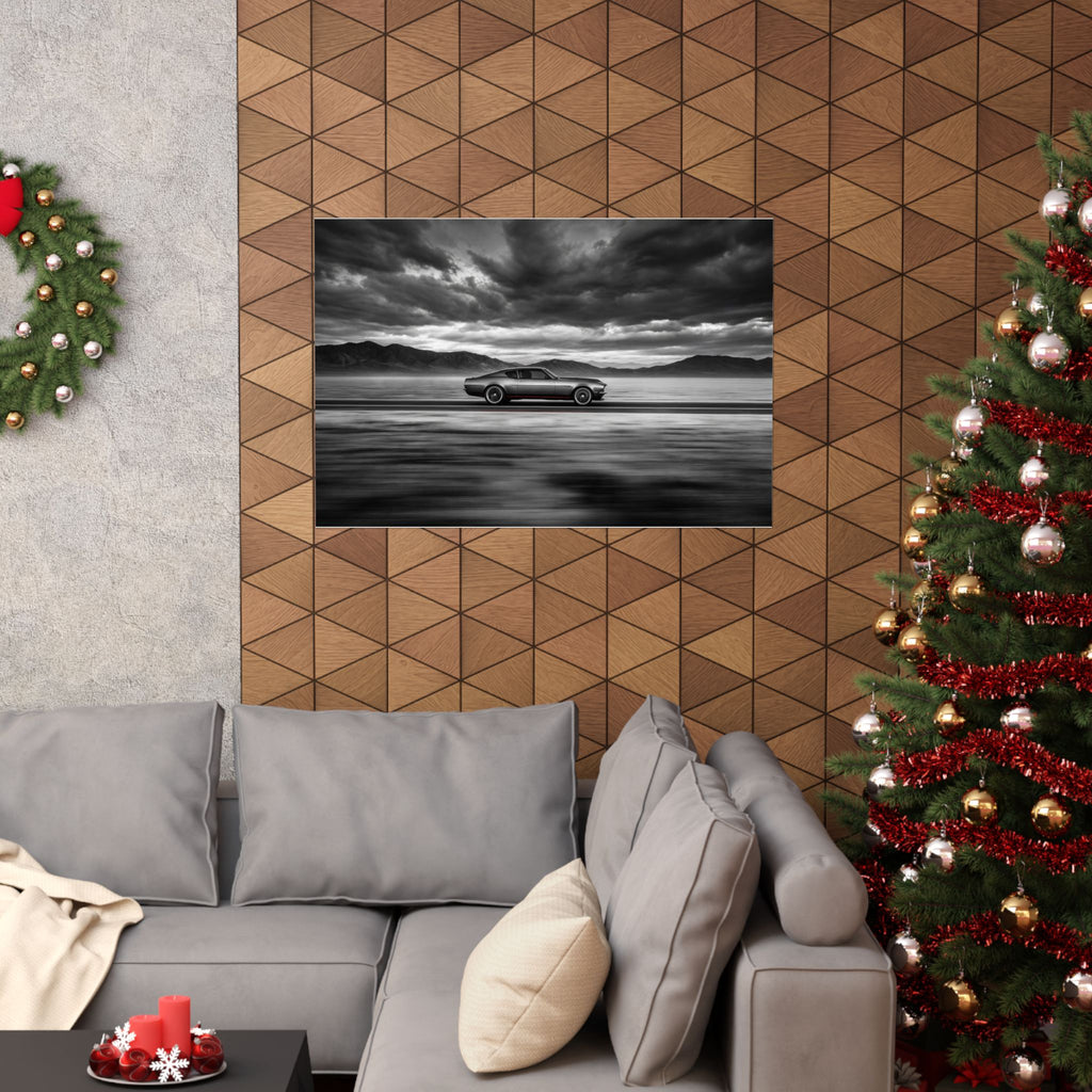 Open Road Velocity - Muscle Car Wall Art | Matte Poster (Landscape)