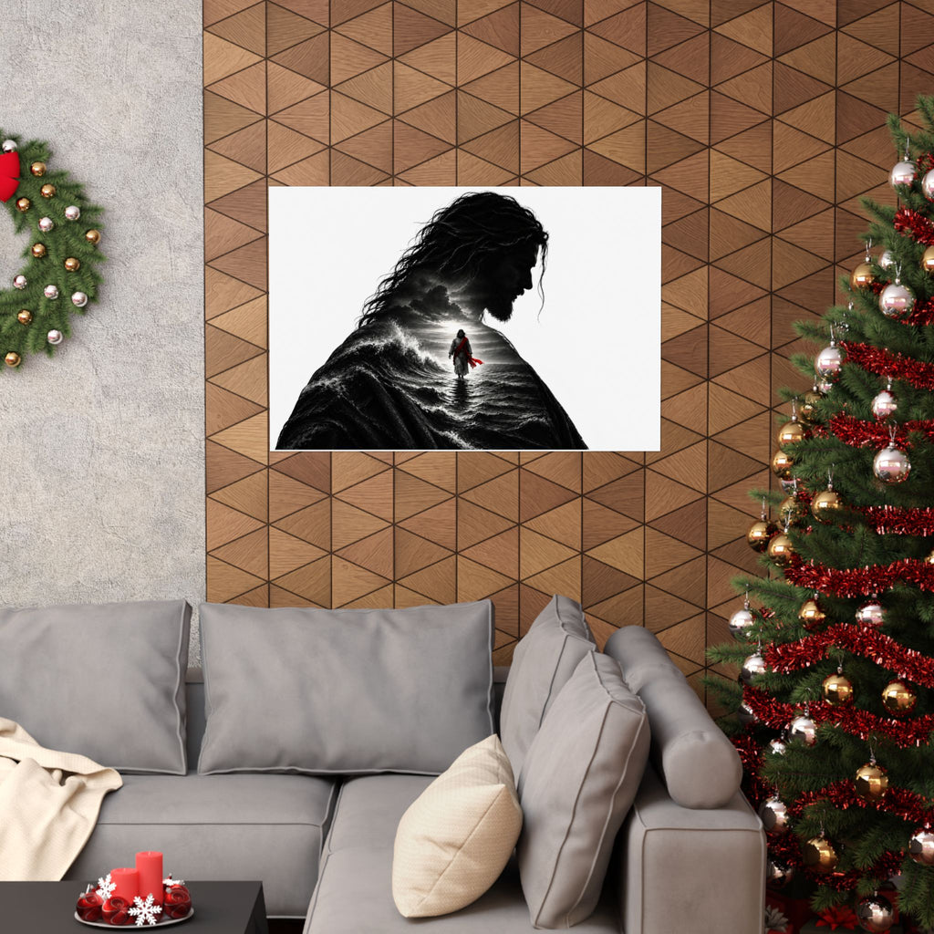 Walk on Water - Christian Wall Art | Matte Poster (Landscape)