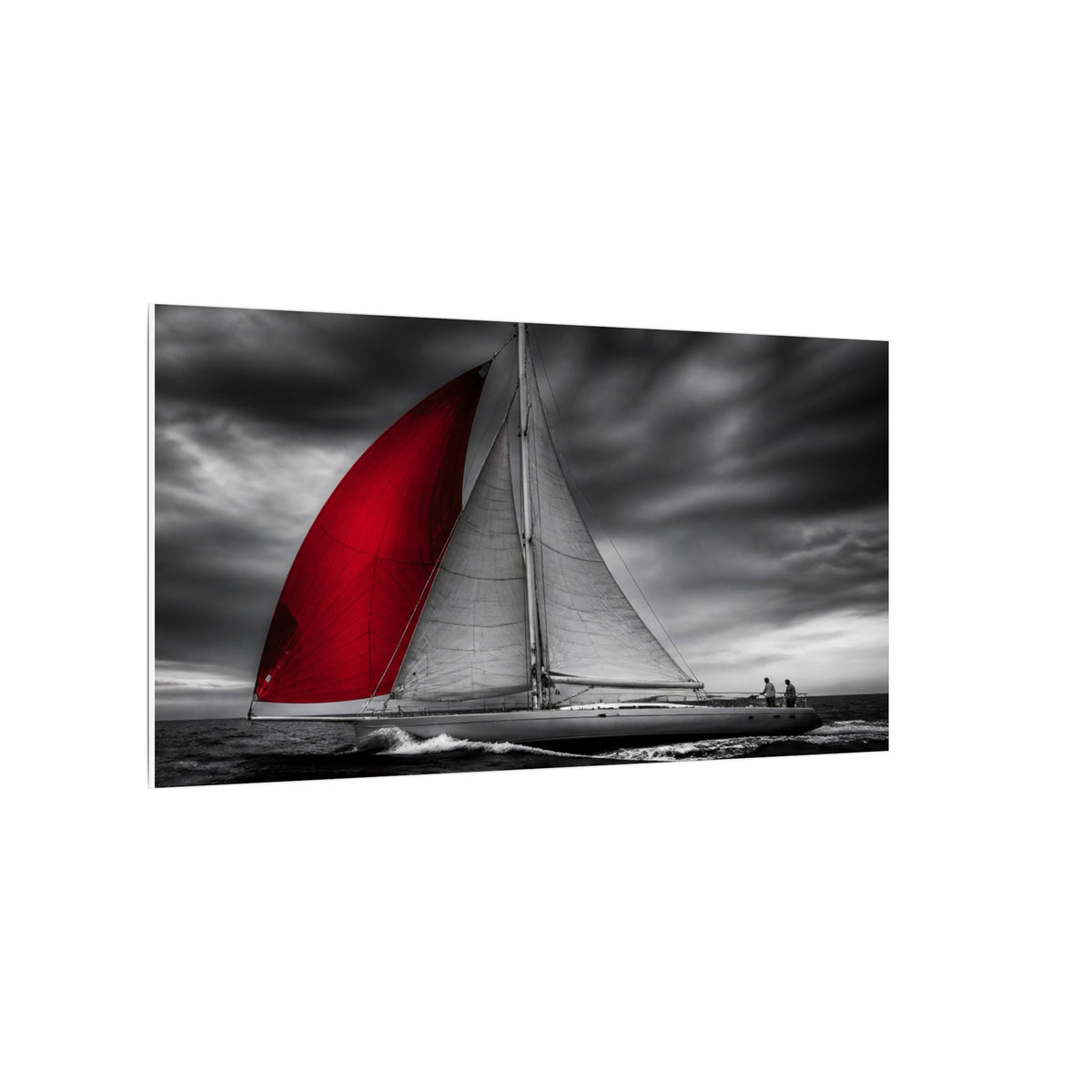 Red Sail - Large Wall Art for Bedroom | Canvas (Panoramic)