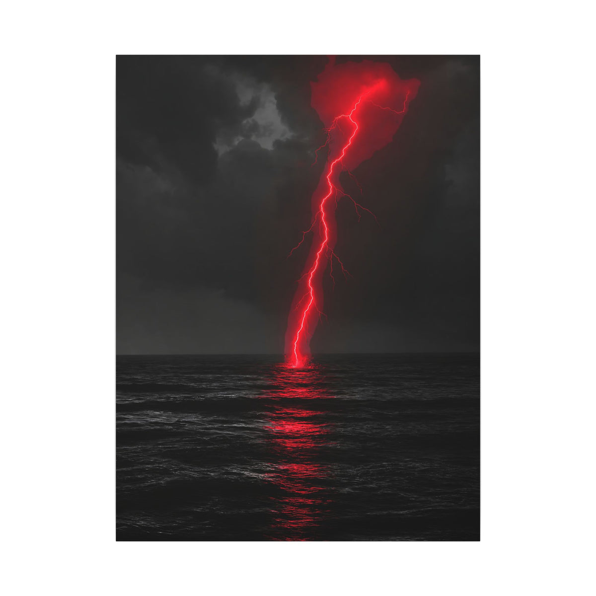 Red Strike - Red And Black Art | Canvas