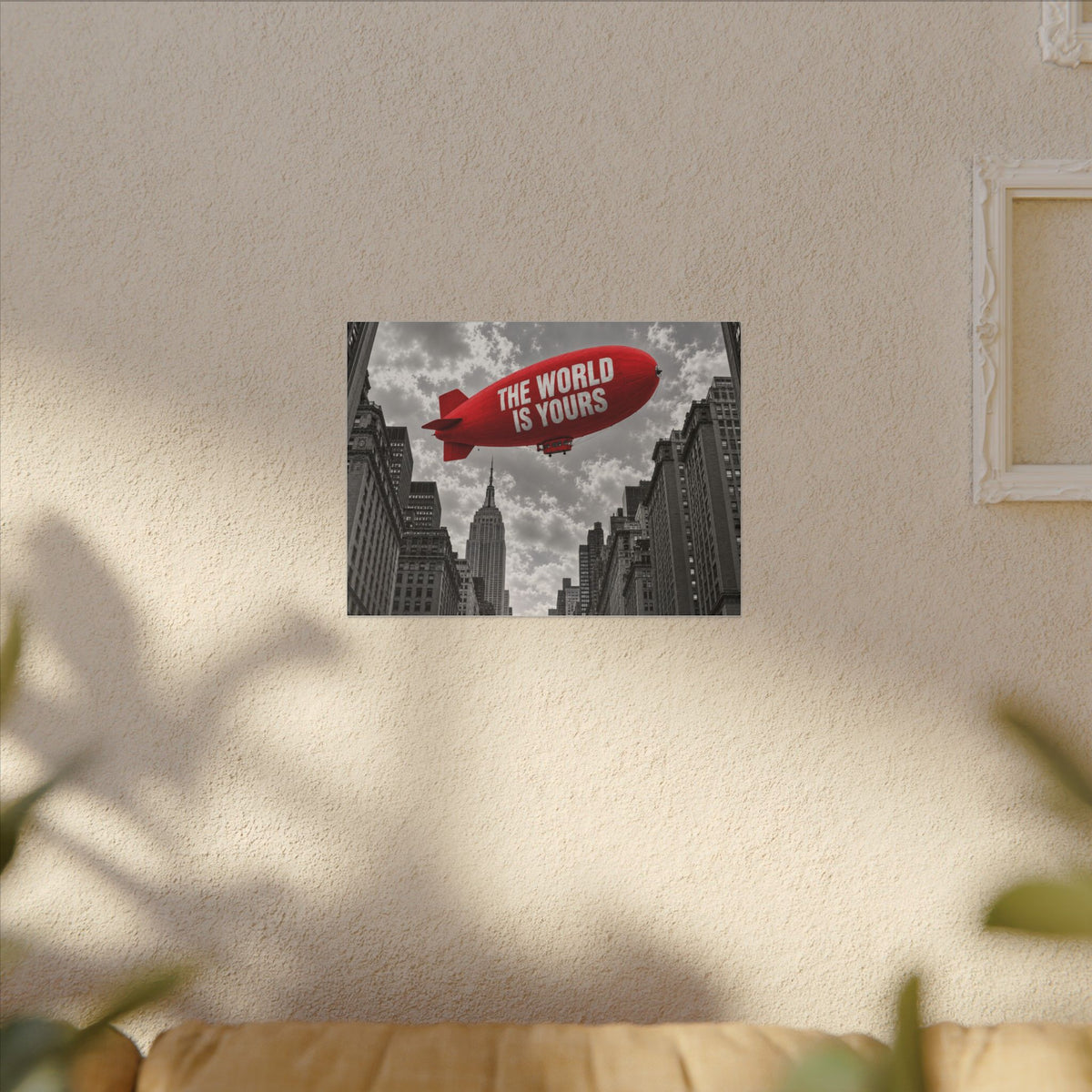 The World Is Yours Blimp - Office Wall Art | Canvas (Landscape)