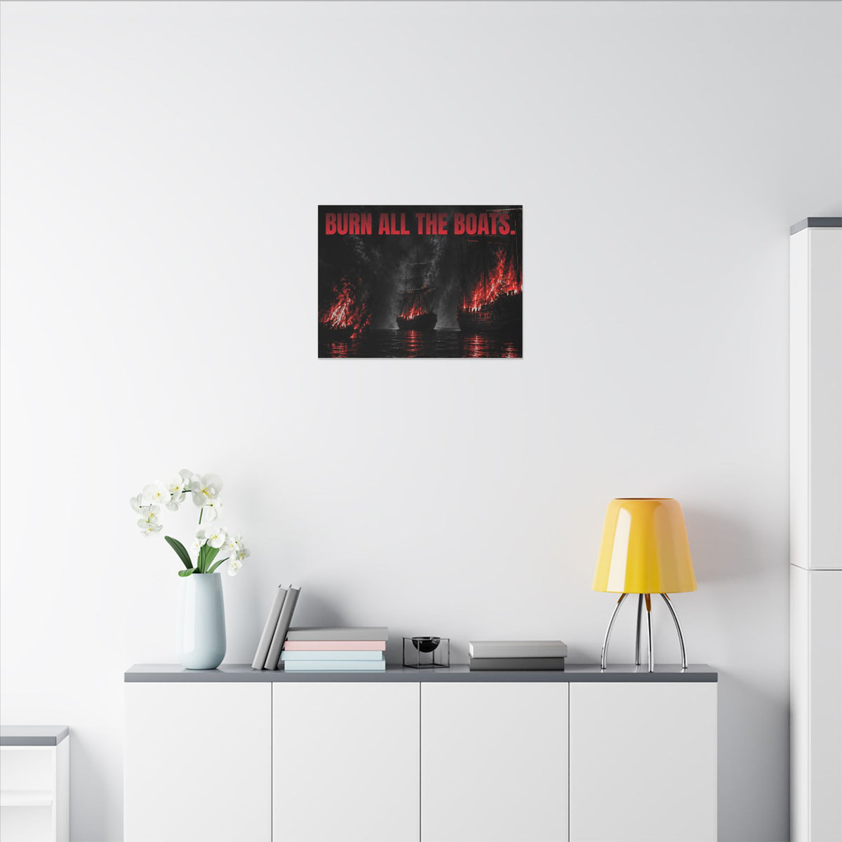 Burn All the Boats - Nautical Wall Art | Canvas (Landscape)