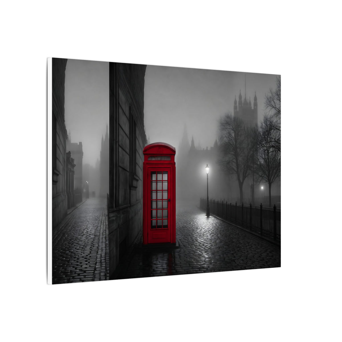 The Red Booth - Unique Office Art | Canvas (Landscape)