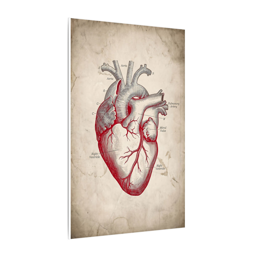 The Anatomical Heart - Wall Art For Doctor Office | Canvas