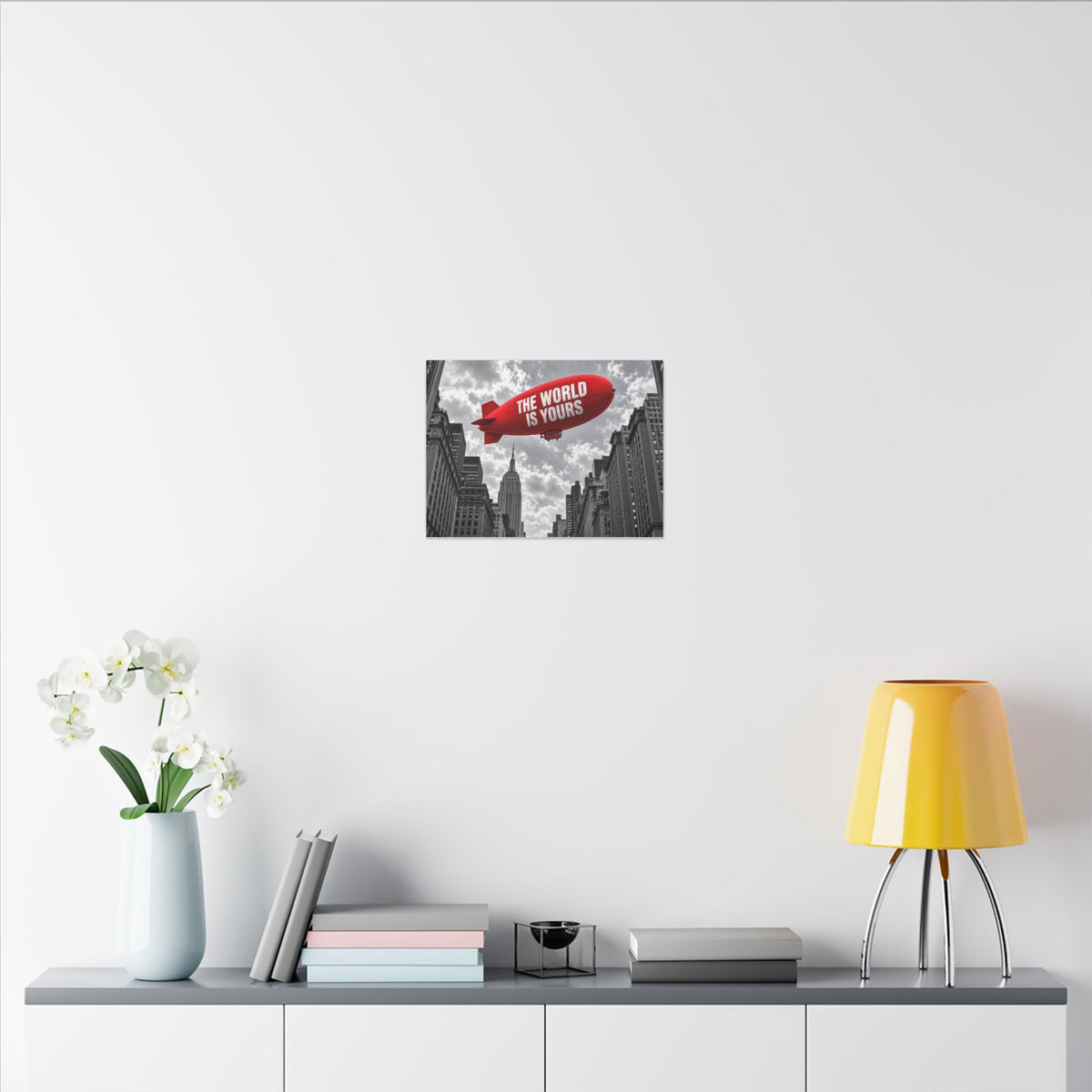 The World Is Yours Blimp - Office Wall Art | Canvas (Landscape)