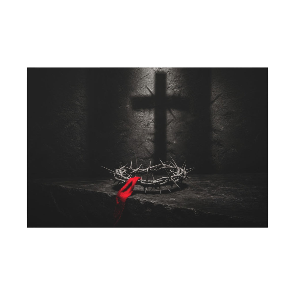 Crown and Shadow - Crown of Thorns Wall Art | Canvas (Landscape)