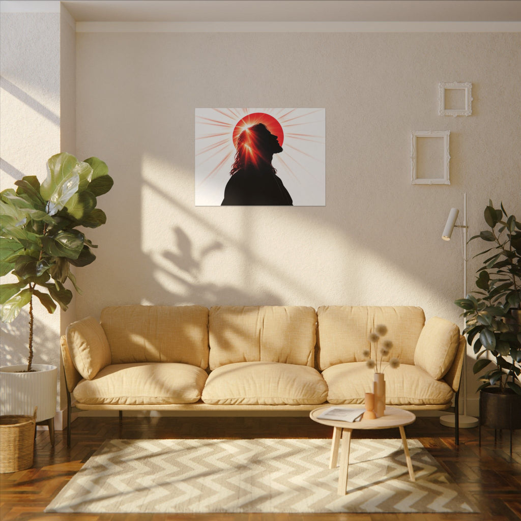Jesus Silhouette - Christian Wall Art | Canvas (Landscape)