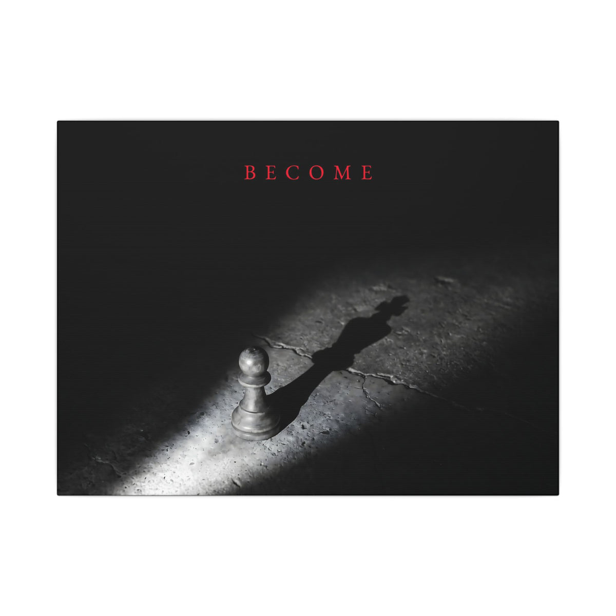 Become - Chess King Shadow Wall Art | Canvas (Landscape)