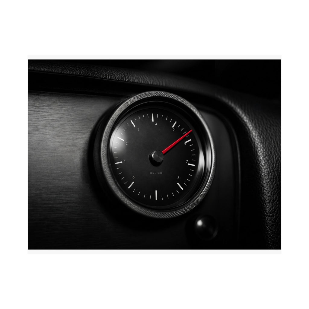 Redline Gauge - Tachometer Wall Art | Matte Poster (Landscape)