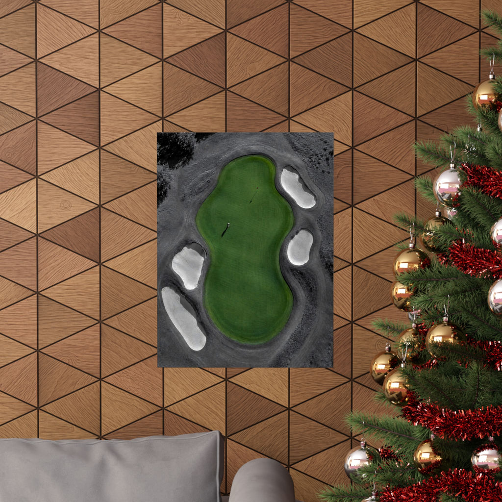 Aerial Solitude - Golf Course Wall Art | Matte Poster