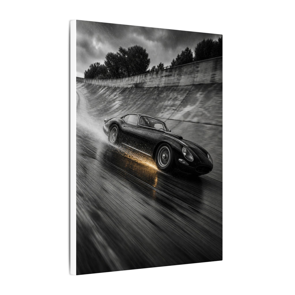 Banked in the Rain - Race Car Wall Art | Canvas