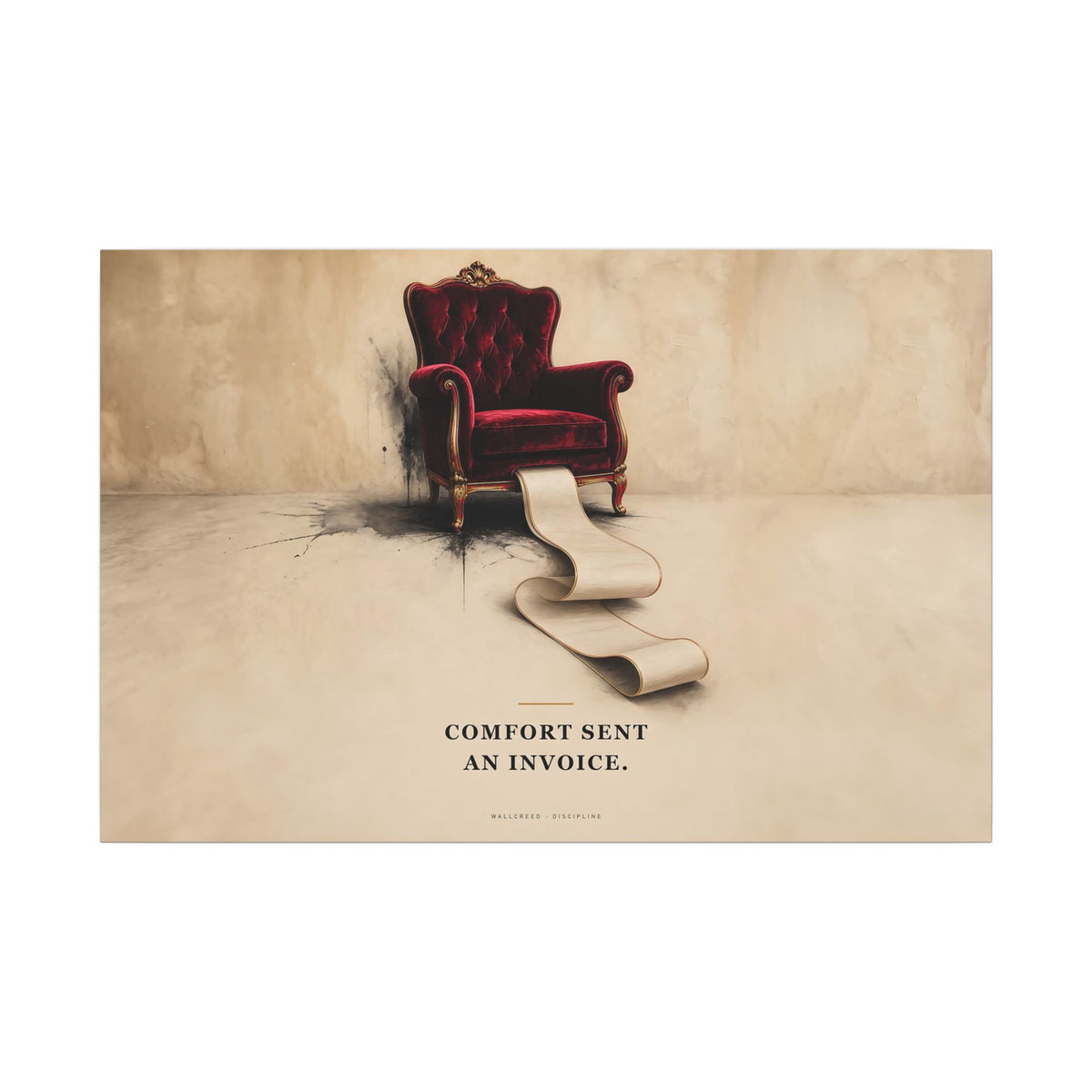 Comfort Sent an Invoice - Funny Wall Art | Canvas (Landscape)