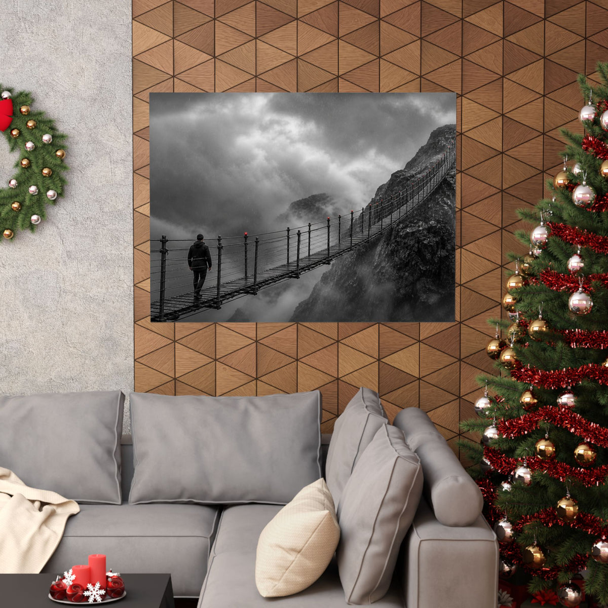 Cross What Scares You - Bedroom Art Prints | Matte Poster (Landscape)