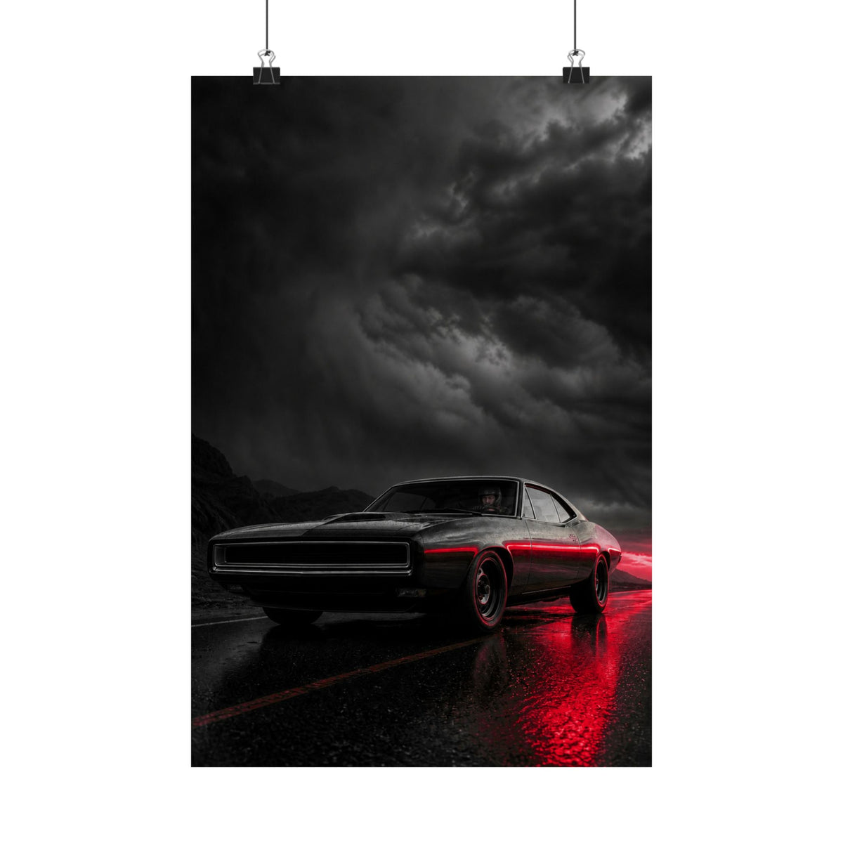 Desert Muscle - Muscle Car Wall Art | Matte Poster