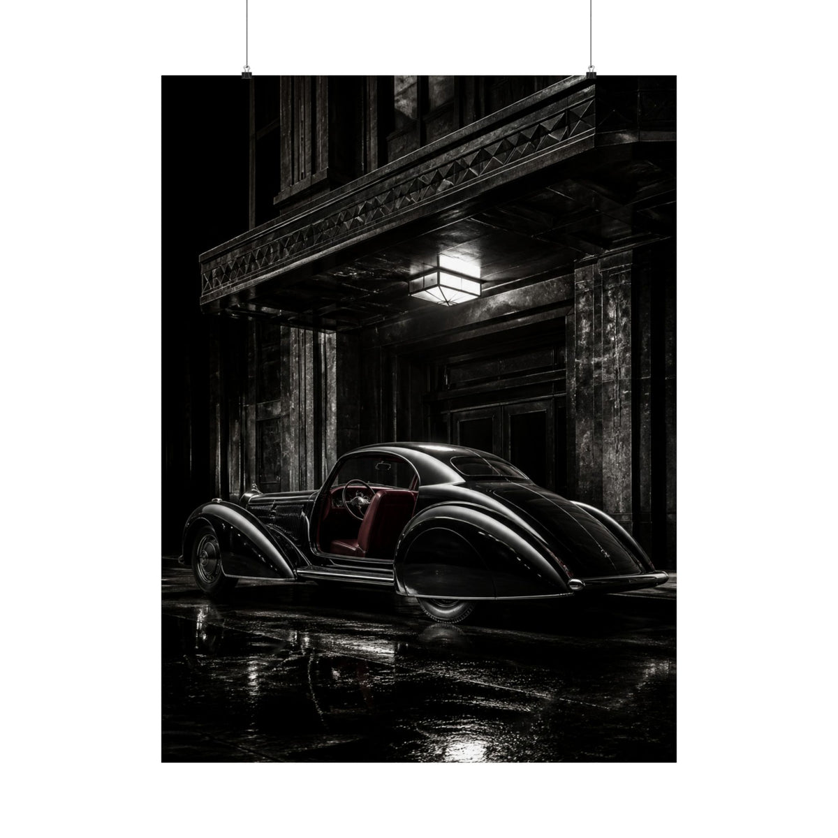 Art Deco Coupe - Art Deco Car Wall Art | Matte Poster