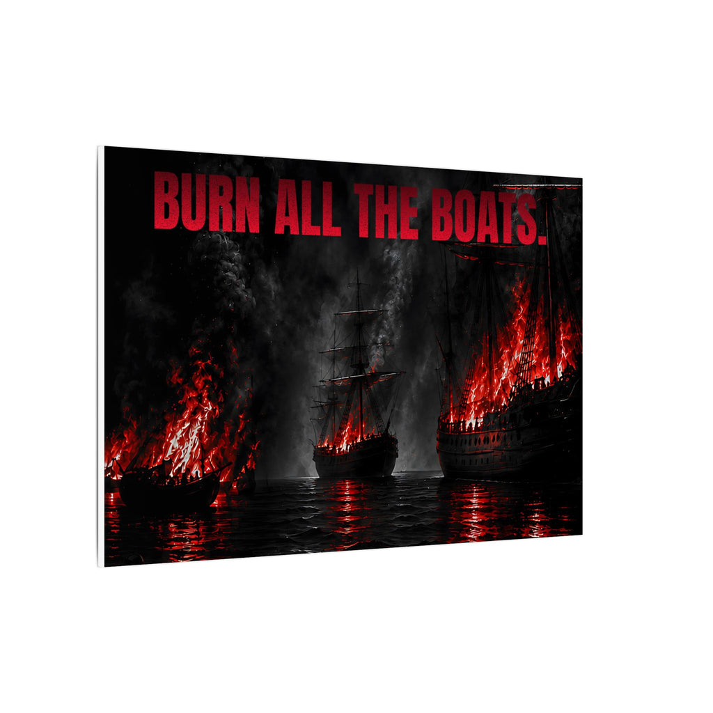 Burn All the Boats - Nautical Wall Art | Canvas (Landscape)