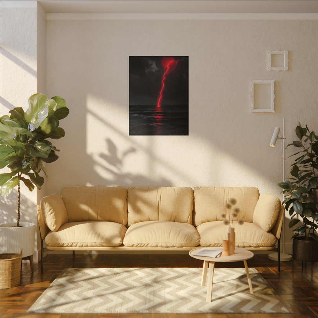 Red Strike - Red And Black Art | Canvas