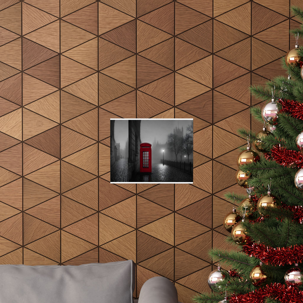 The Red Booth - Unique Office Art | Matte Poster (Landscape)