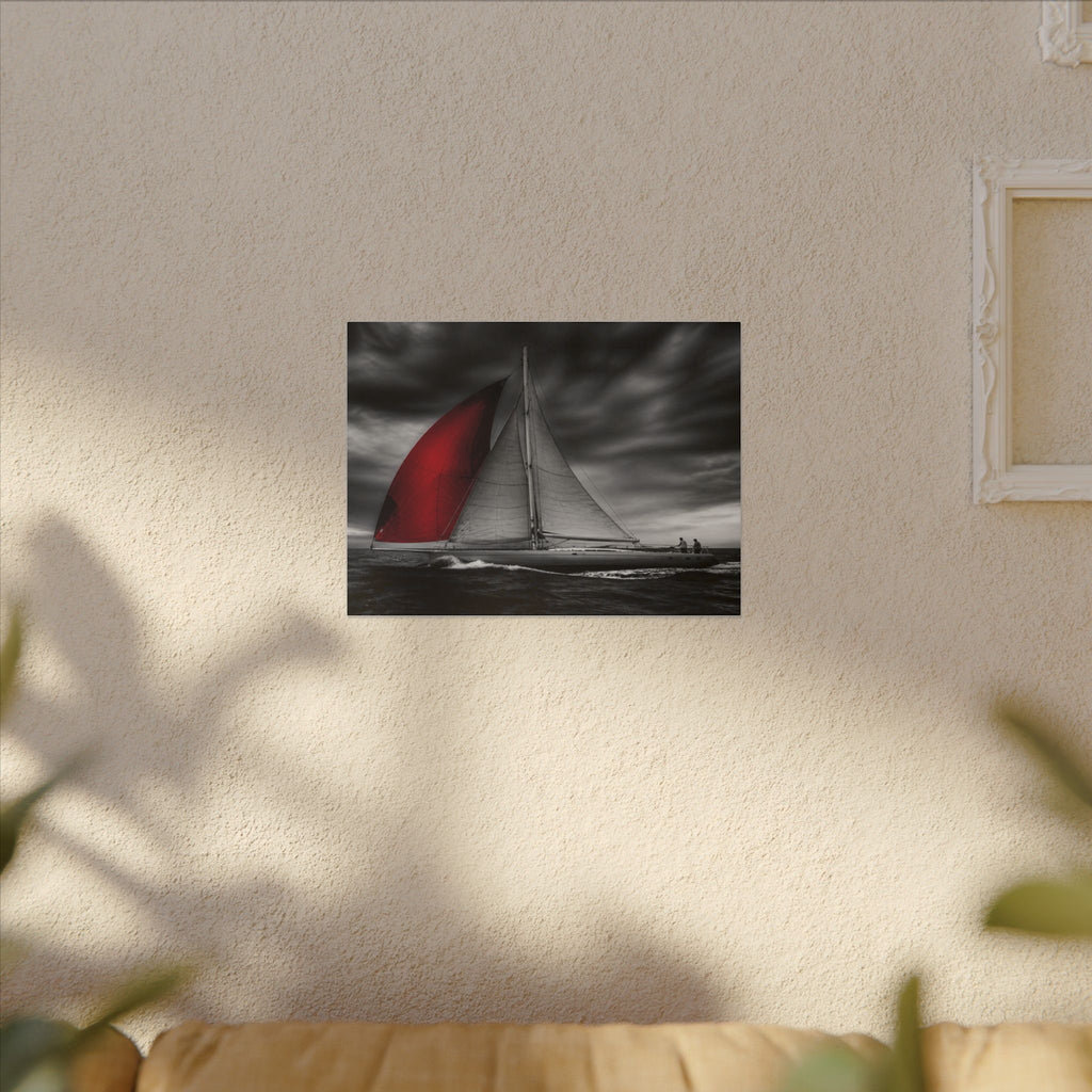Red Sail - Large Wall Art for Bedroom | Canvas (Landscape)