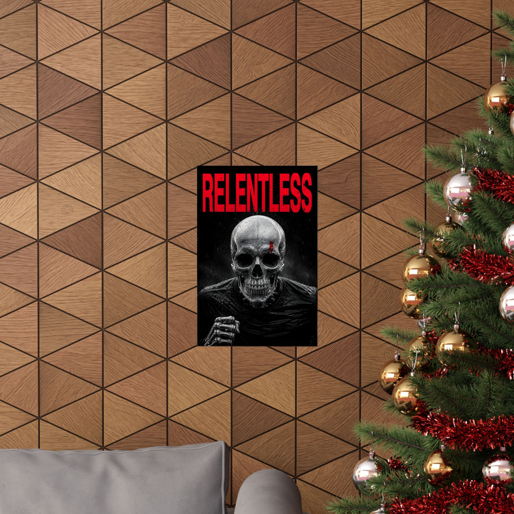 Relentless - Skull Wall Art | Matte Poster