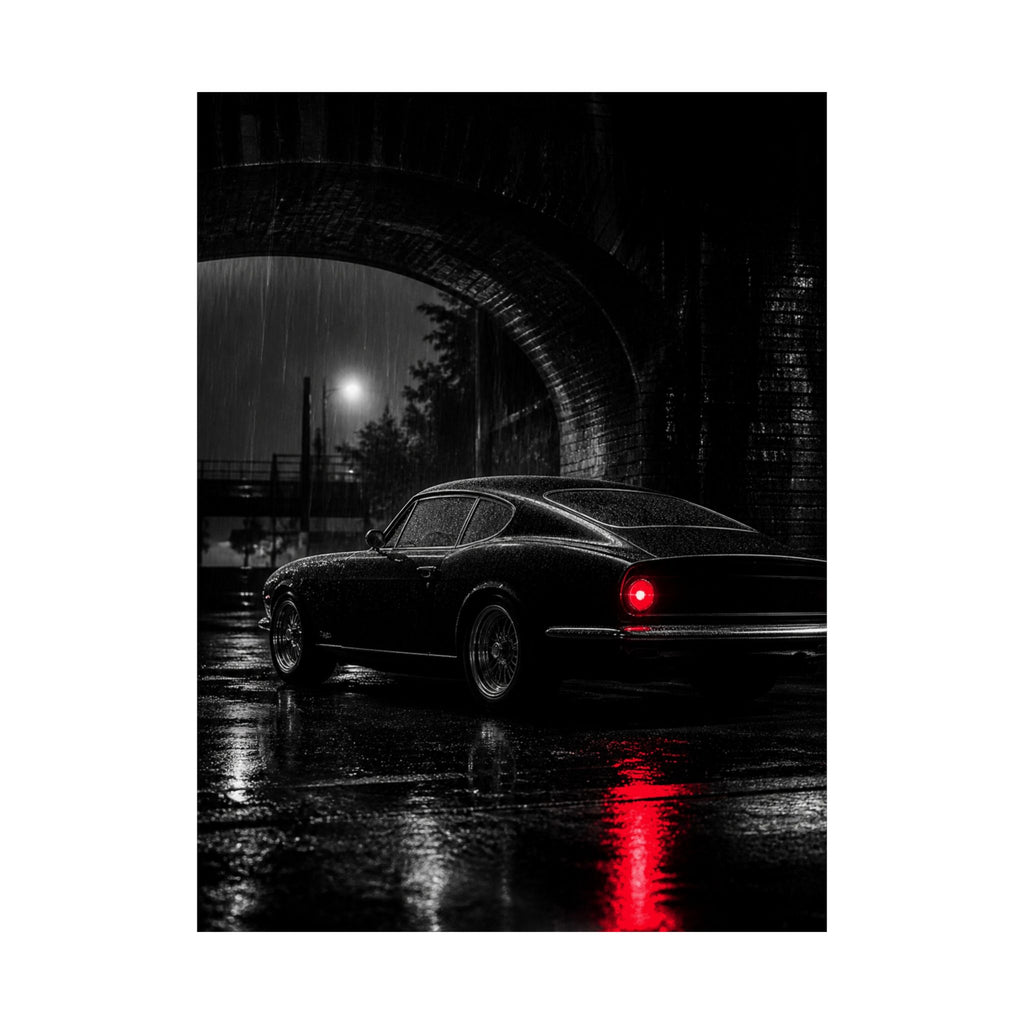Red Tail Night - Classic Car Wall Art | Matte Poster