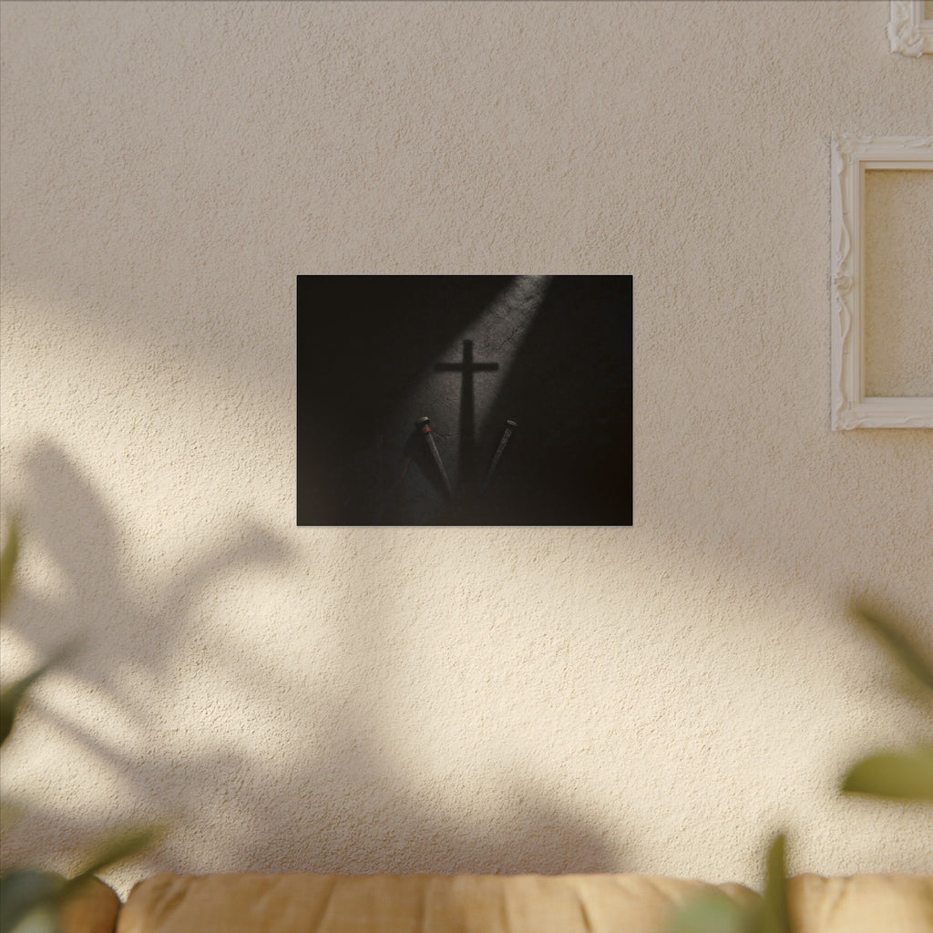 Nails and Shadow - Christian Wall Art | Canvas (Landscape)