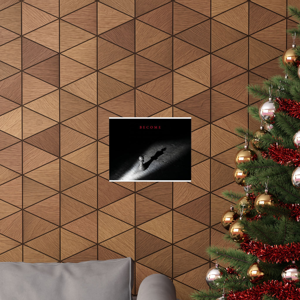 Become - Chess King Shadow Wall Art | Matte Poster (Landscape)