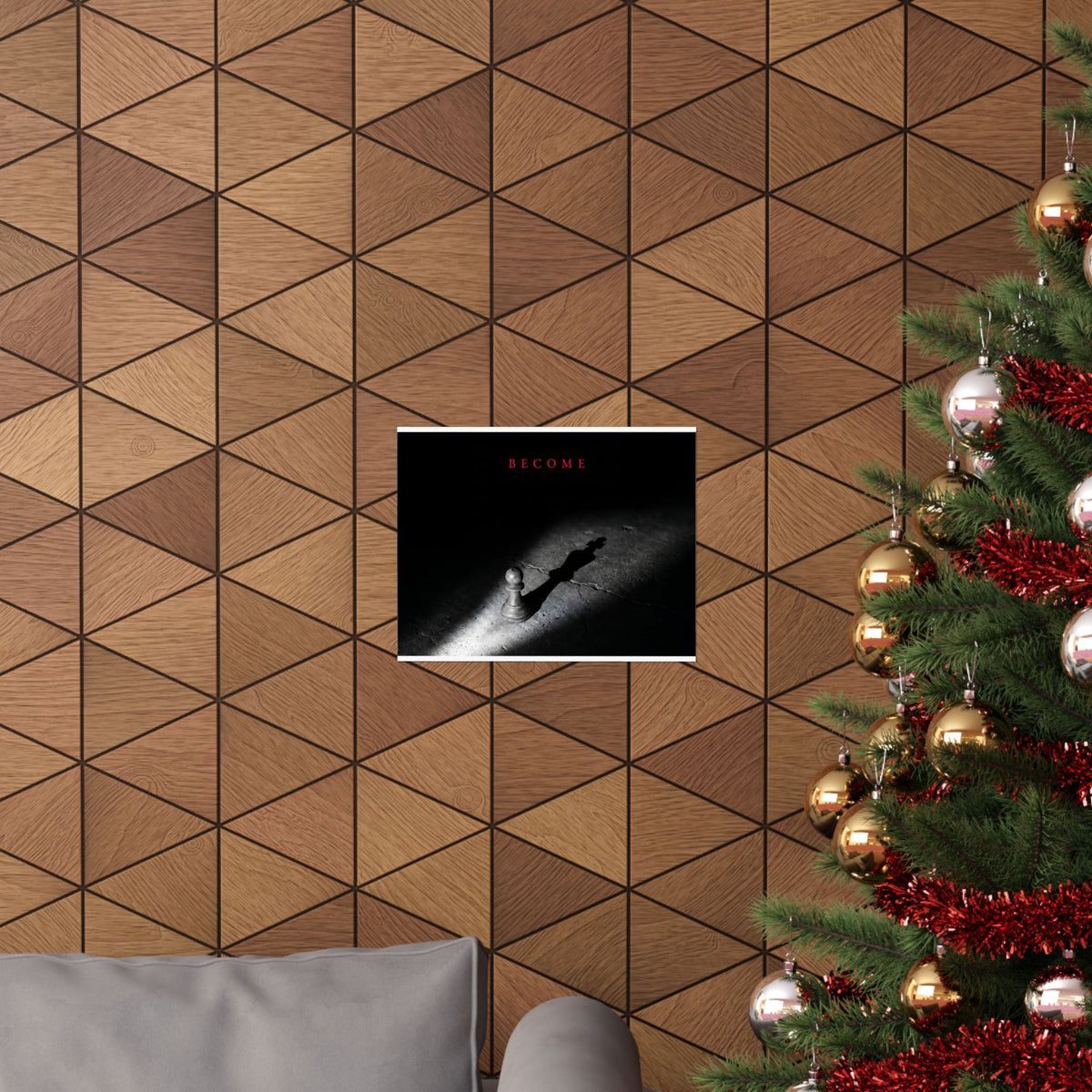 Become - Chess King Shadow Wall Art | Matte Poster (Landscape)