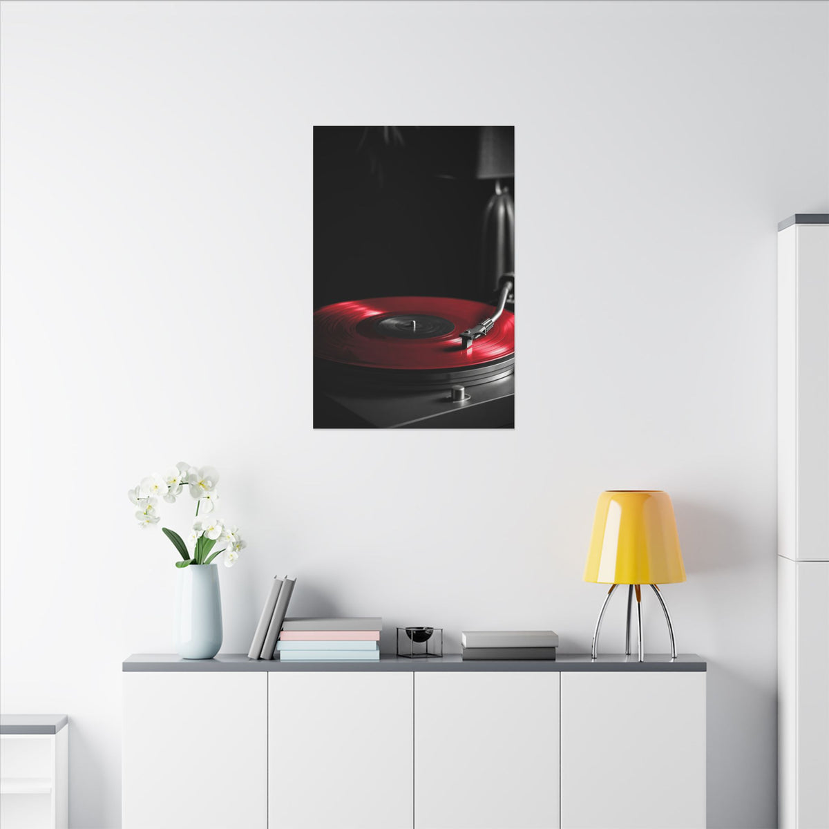 Red Vinyl - Mens Office Wall Art | Canvas